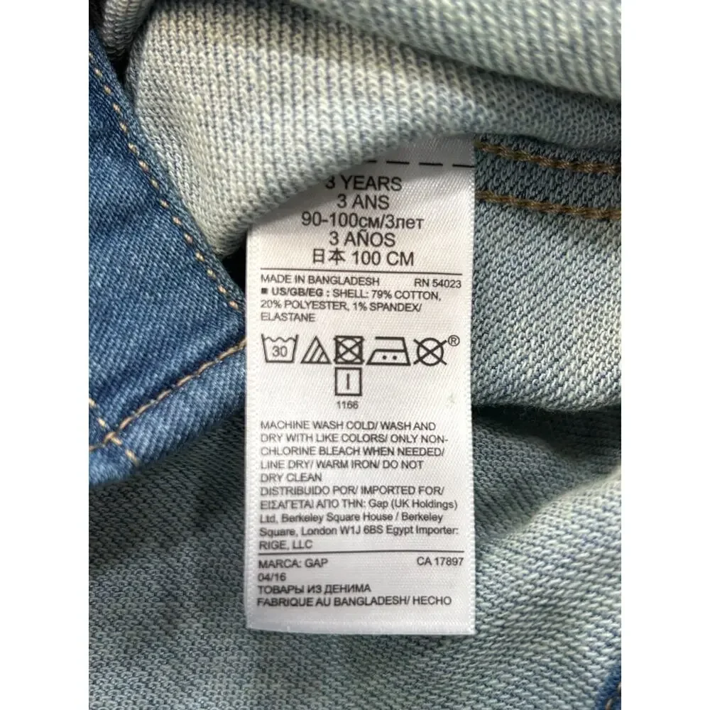 NWT Baby Gap Boys Blue Chambray Long Sleeve Western Button Up Shirt Size 3 Years